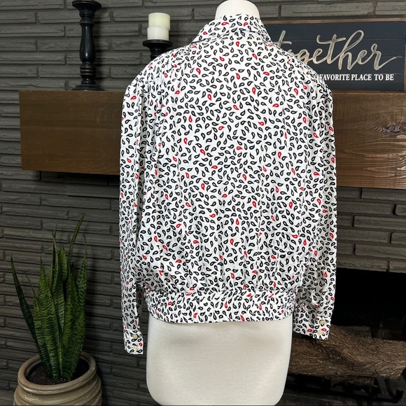 Lilli Anne Collections vintage tear drop pattern button down 80’s blouse - Picture 7 of 9